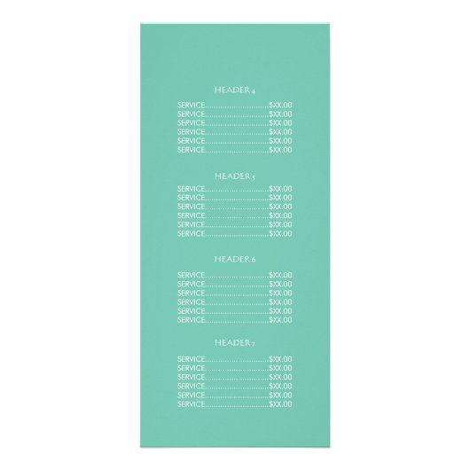 Menu Prijslijst zwarte en gouden cirkel (Achterkant)