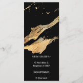 Menu Prijslijst zwarte en goudmarmer Hair (Achterkant)