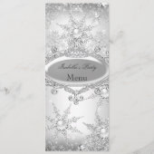 Menu Princess Winter Wonderland Zilver Wit (Voorkant)
