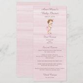 Menu  Prinses Baby shower (Voorkant / Achterkant)