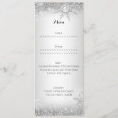 Menu Prinses Winter Wonderland Zilver Wit (Achterkant)