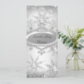 Menu Prinses Winter Wonderland Zilver Wit (Staand voorkant)