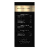 Menu Professional Gold Stripe Service (Voorkant)