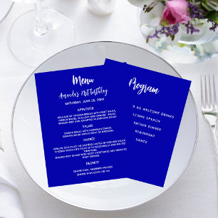 Menu programma koninklijk blauw wit budget