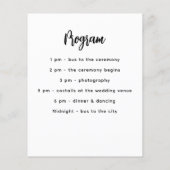 Menu programma wit aangepaste partij kleur budget (Achterkant)