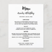 Menu programma witte aangepaste partij kleur (Voorkant)