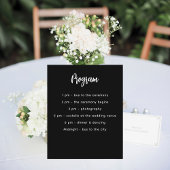 Menu programma zwart wit