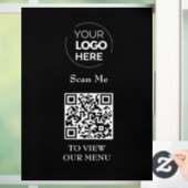 Menu QR-code | Contactloze Logo Raamsticker (Huis)