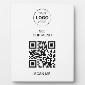 Menu QR-code | Creëer uw eigen contactloze moderne Fotoplaat (Voorkant)