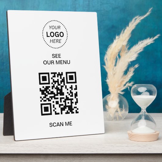 Menu QR-code | Creëer uw eigen contactloze moderne Fotoplaat (Zijkant)