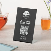 Menu QR-code | Klassiek contactloos voetstuk Reclamebord Met Voetstuk (Insitu)