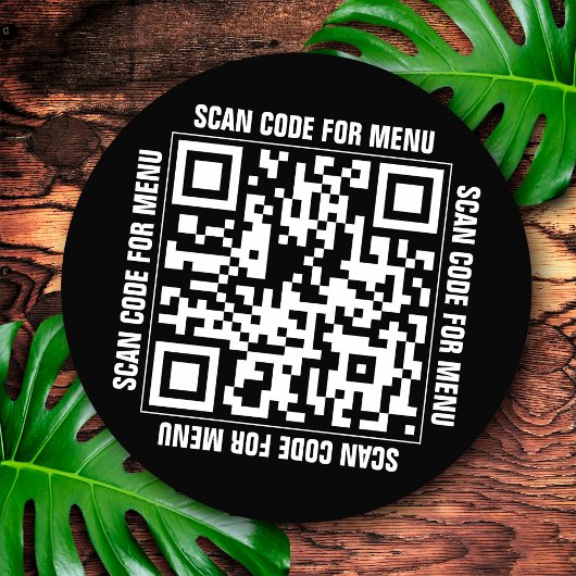 Menu QR Code Restaurants Stickers