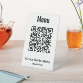 Menu QR-code voor hotel- of restaurantvoetsignaler Reclamebord Met Voetstuk (Insitu)