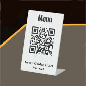 Menu QR-code voor hotel- of restaurantvoetsignaler Reclamebord Met Voetstuk
