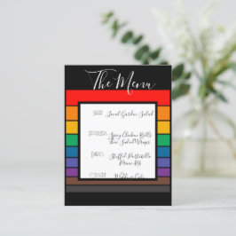 Menu Rainbow Pride Color Block Stripe