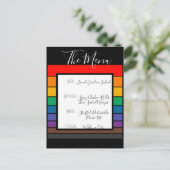 Menu Rainbow Pride Color Block Stripe (Staand voorkant)