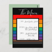 Menu Rainbow Pride Color Block Stripe (Voorkant / Achterkant)