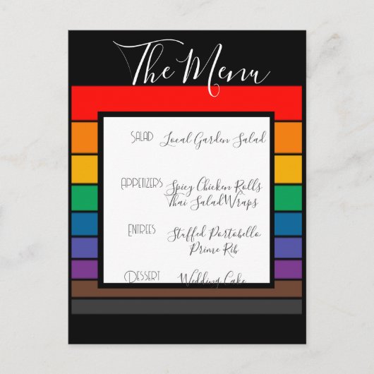 Menu Rainbow Pride Color Block Stripe (Voorkant)