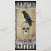 Menu Raven en Skull Halloween (Voorkant)