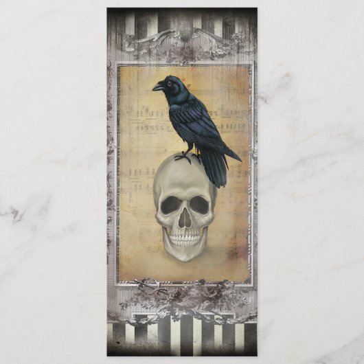Menu Raven en Skull Halloween (Voorkant)