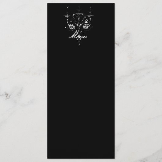 Menu Raven en Skull Halloween (Achterkant)