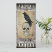 Menu Raven en Skull Halloween (Staand voorkant)