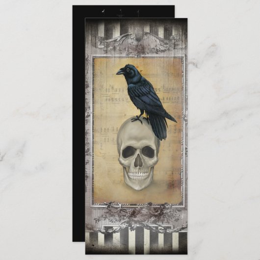 Menu Raven en Skull Halloween (Voorkant / Achterkant)
