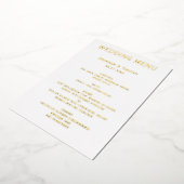 Menu Real Gold Foil Gay Weddenschap Folie Uitnodiging (Gedraaid)
