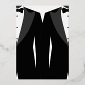 Menu Real Gold Foil Gay Weddenschap Folie Uitnodiging (Achterkant)