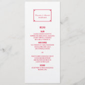 Menu Red Deco Chic Wedding (Voorkant)
