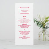 Menu Red Deco Chic Wedding (Staand voorkant)