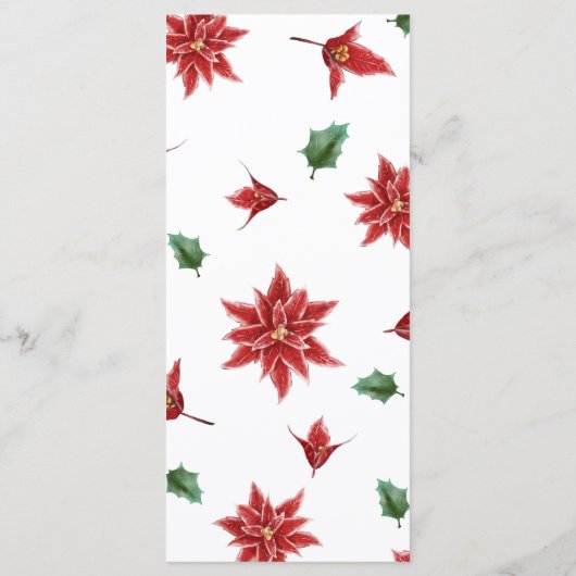 Menu Red Poinsettia kerstbruiloft (Achterkant)