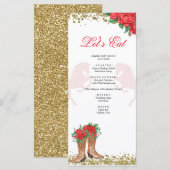 Menu Red Rose Mexican Mis Quince (Voorkant / Achterkant)