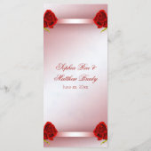 Menu Red Roses (Achterkant)