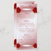 Menu Red Roses (Voorkant / Achterkant)