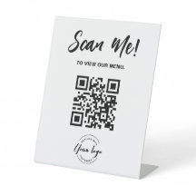 Menu Restaurant Aangepaste QR-code Scan Me Logo
