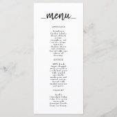 Menu Restaurant Cafe Lounge (Voorkant)