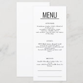 Menu Restaurant Cafe Lounge (Voorkant / Achterkant)