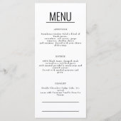 Menu Restaurant Cafe Lounge (Voorkant)