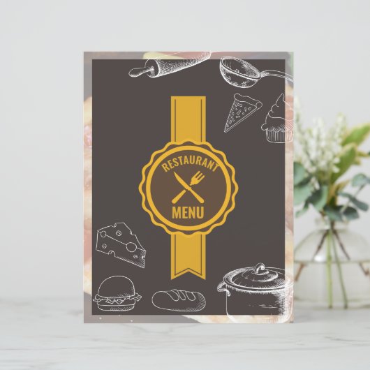Menu Restaurant | Food Menu Flyer (Staand voorkant)
