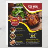 Menu Restaurant | Food Menu Flyer (Voorkant / Achterkant)