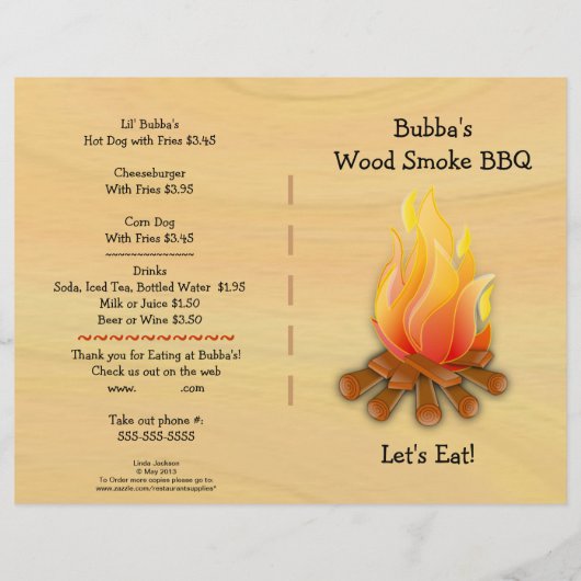 Menu Restaurantvoorziening BBQ (Achterkant)