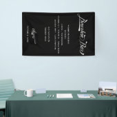 Menu  Retro Black Bourbon Bar Wedding Drink Spandoek (Beurs)