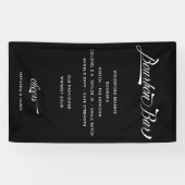 Menu  Retro Black Bourbon Bar Wedding Drink Spandoek (Horizontaal)