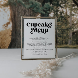 Menu Retro Cupcake Poster