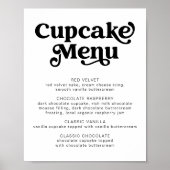 Menu Retro Cupcake Poster (Voorkant)