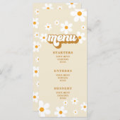 Menu Retro Daisy Vrijgezellenfeest (Voorkant / Achterkant)