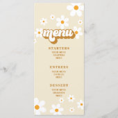 Menu Retro Daisy Vrijgezellenfeest (Voorkant)