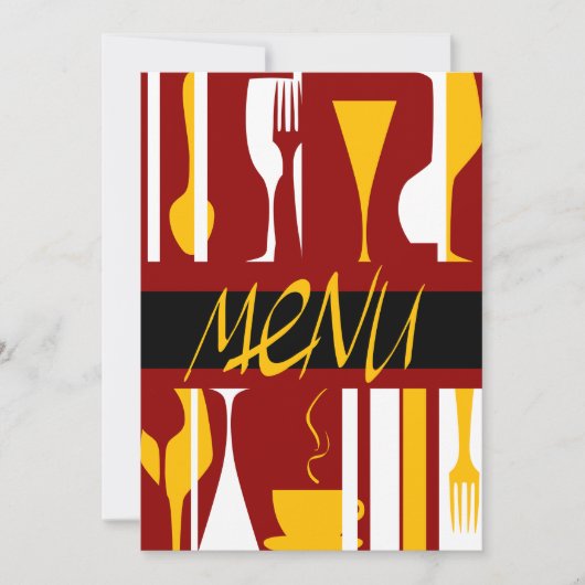 Menu Retro Kaart (Voorkant)