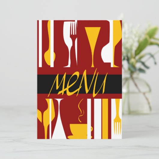 Menu Retro Kaart (Staand voorkant)